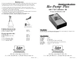 Zefon International Bio-Pump Plus ZBP-205-CKIT Operating Instructions preview