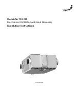 Zehnder Rittling ComfoAir 155 CM Installation Instructions Manual preview