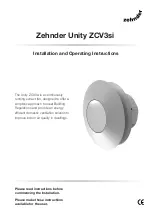 Preview for 1 page of Zehnder Rittling Unity ZCV3si Installation And Operating Instructions Manual