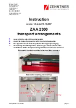 Zehntner ZAA 2300 Instruction preview