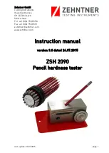 Preview for 1 page of Zehntner ZSH 2090 Instruction Manual