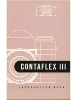 ZEISS IKON CONTAFLEX III Instruction Book preview