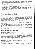 Preview for 8 page of ZEISS IKON Contina LK Instruction Manual