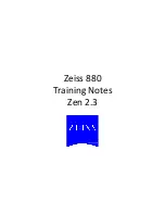 Preview for 1 page of Zeiss 880 Training Notes