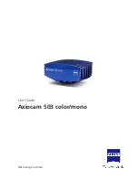 Zeiss Axiocam 503 color User Manual предпросмотр