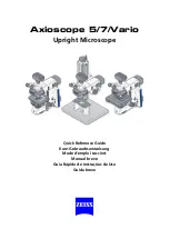 Zeiss Axioscope 5 Quick Reference Manual предпросмотр