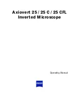 Предварительный просмотр 1 страницы Zeiss Axiovert 25 C Operating Manual
