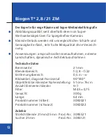Предварительный просмотр 11 страницы Zeiss Biogon T* 2.0 / 35 ZM Instruction Manual