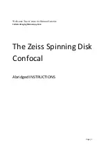 Zeiss Cell Observer spinning disk confocal Abridged Instructions предпросмотр