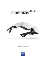 Zeiss cinemizer OLED Operating Instructions Manual preview