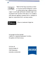 Предварительный просмотр 10 страницы Zeiss Cinemizer Plus Quick Start Manual