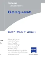 Preview for 1 page of Zeiss Conquest 8x20 B Instructions For Use Manual