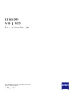 Предварительный просмотр 8 страницы Zeiss DTI 1/19 Instructions For Use Manual