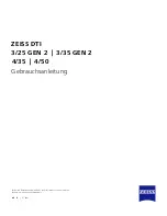 Zeiss DTI 3/25 GEN 2 Instructions For Use Manual предпросмотр