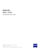 Предварительный просмотр 9 страницы Zeiss DTI 3/25 User Manual