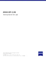 Предварительный просмотр 9 страницы Zeiss DTI 3/35 Instructions For Use Manual