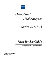 Preview for 1 page of Zeiss humphrey HFA II-i series Field Service Manual