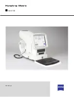 Zeiss Humphrey Matrix 800 User Manual preview