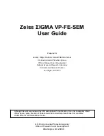 Предварительный просмотр 3 страницы Zeiss ?IGMA VP-FE-SEM User Manual