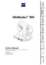 Preview for 1 page of Zeiss IOLMaster 700 Service Manual
