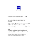 Preview for 1 page of Zeiss IV FL Instructions Manual