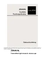 Предварительный просмотр 1 страницы Zeiss JENAVAL Manual