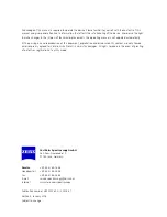 Preview for 2 page of Zeiss MCS 600 User Manual
