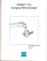 Preview for 1 page of Zeiss OPMI 1 FC Instructions For Use Manual