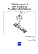 Preview for 1 page of Zeiss OPMI Lumera T Instructions For Use Manual