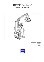 Предварительный просмотр 1 страницы Zeiss OPMI Pentero Brief Instructions