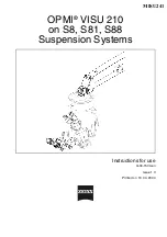 Предварительный просмотр 1 страницы Zeiss OPMI VISU 210 Instructions For Use Manual