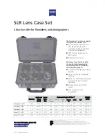 Preview for 1 page of Zeiss SLR Lens Case Set Information