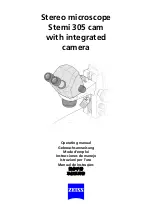 Предварительный просмотр 1 страницы Zeiss Stemi 305 cam Operating Manual