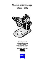 Preview for 1 page of Zeiss Stemi 305 Operating Manual