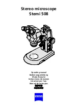 Предварительный просмотр 1 страницы Zeiss Stemi 508 Operating Manual