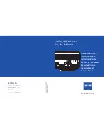 Zeiss T Series Instruction Manual preview