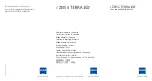 Preview for 1 page of Zeiss TERRA ED 8 x 32 Instructions For Use / Guarantee