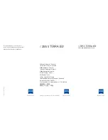 Preview for 1 page of Zeiss TERRA ED Instructions For Use Manual