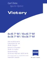 Zeiss Victory 10x45T*RF Instructions For Use Manual preview