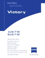 Preview for 1 page of Zeiss Victory 8 x 45 T* RF Instructions For Use Manual