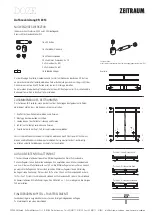 Предварительный просмотр 1 страницы ZEITRAUM DOZE Assembly Instructions