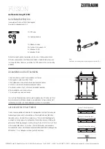 Preview for 1 page of ZEITRAUM FUSION Series Assembly Instructions