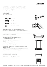 Предварительный просмотр 2 страницы ZEITRAUM MELLOW DAYBED Assembly Instruction