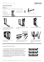 Предварительный просмотр 1 страницы ZEITRAUM SIMPLE HI Assembly Instruction