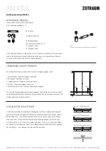 ZEITRAUM SNOOZE Assembly Instructions preview