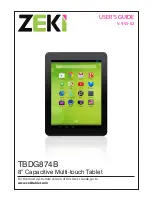 Zeki TBDG874B User Manual preview