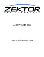 Preview for 1 page of Zektor CLARITY ELITE 8X8 User Manual