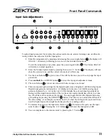 Preview for 11 page of Zektor CLARITY ELITE 8X8 User Manual