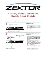 Zektor Clarity Elite Quick Start Manual предпросмотр