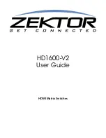 Предварительный просмотр 1 страницы Zektor HD1600-V2 User Manual